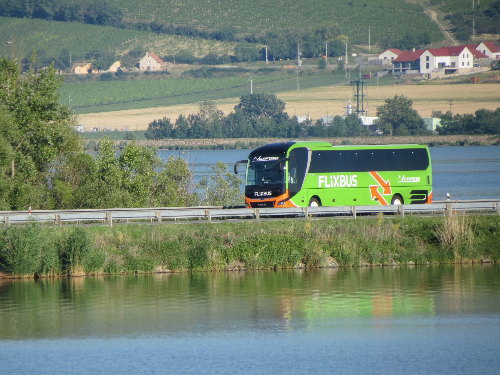 Flixbus bus on the road